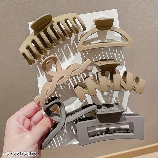 Hair claw matte big size clips claw for women and girls pack of 9 - Easylife