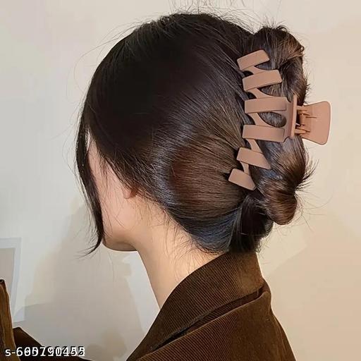 11 Pcs Large Hair matte Claw very strong product for girls and women hair Claw (random colour) - Easylife