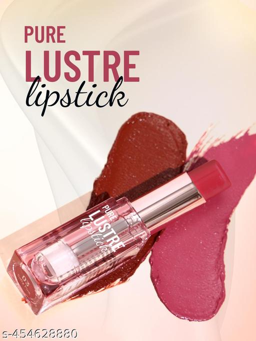Pure Lustre Lipstick | High Shine Finish | Smooth Glide |  With Olive Oil & Vitamin E - 4 It's Bare - Easylife