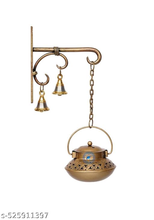 Iron Handicraft Dhoop Dani With Hanger+Bells+Chain - Easylife