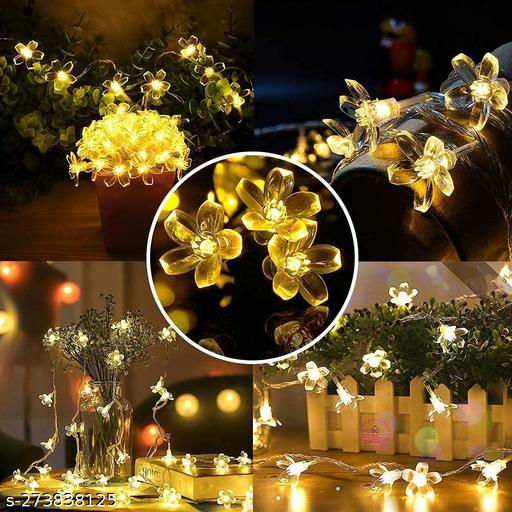 14 LED 3 Meter Warm White Silicone Blossom Flower Fairy String Lights Series Lights for Festival Home Decoration (Warm White) - Easylife