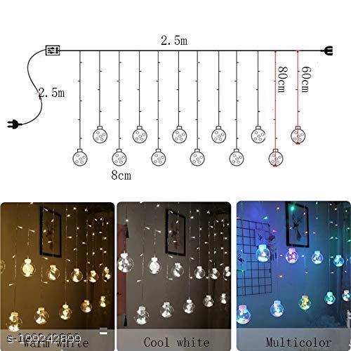 Diwali Lights Ball String Curtain Lights with 8 Light Modes for Festive, Home, Garden, Decoration. Wish Ball Warm White - Easylife