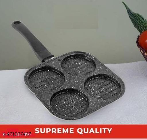 Non Stick Grill Pan Mini Pan Uttapam Pan Aluminum Multi Snack Maker 4 Cavity, Pancake Maker - Easylife