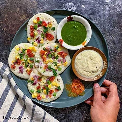 TER Non Stick Grill Pan Mini Pan Uttapam Tawa Aluminum Multi Snack Maker 4 Cavity, Pancake Maker (Black) - Easylife