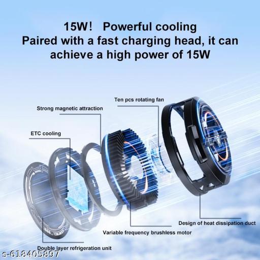 Super Cool Magnetic Mobile Cooling Pad Heatsink Thermal Self-Adhesive Plate to Unleash Mobile Gaming and Live Stream Enhanced Heat Dissipation with Vapor Chamber Technology for Magnetic/Back Clip Phone Radiator | With Removable Clips Clamps - Easylife