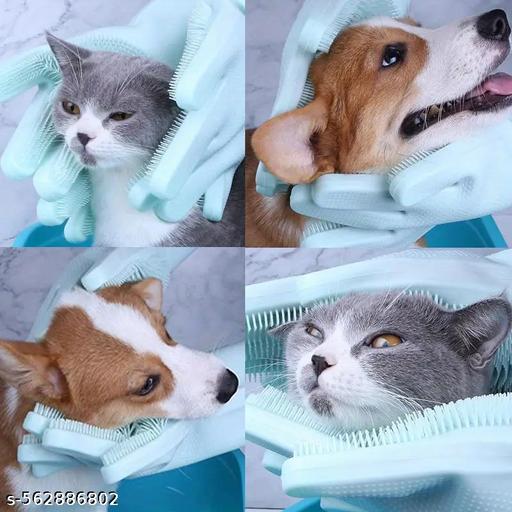 Gentle Brush for Dogs & Cats, Bath Massage Glove - Easy to Clean, Suitable for Long & Short Hair, All-Pet Grooming Essentials|Easy Clean Glove|Silicone Brush, Dog Grooming Supplies - Easylife