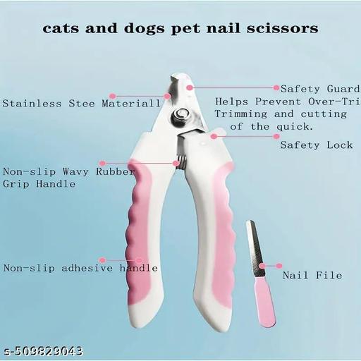 6-in-1 Pet Grooming Kit – Dog Hair Remover Comb, Flea Comb, Shampoo Brush, Nail Clippers with Filer & Palm Gloves for Dogs & Cats. - Easylife