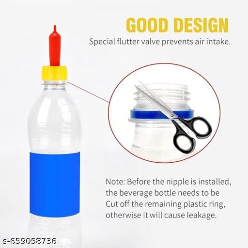 Cattle Feeding Bottle's Nipple Topper Universal for Goat, Puppy, Kitten, Sheep, Cow, Dog, & Pigs(2 PCS) - Easylife