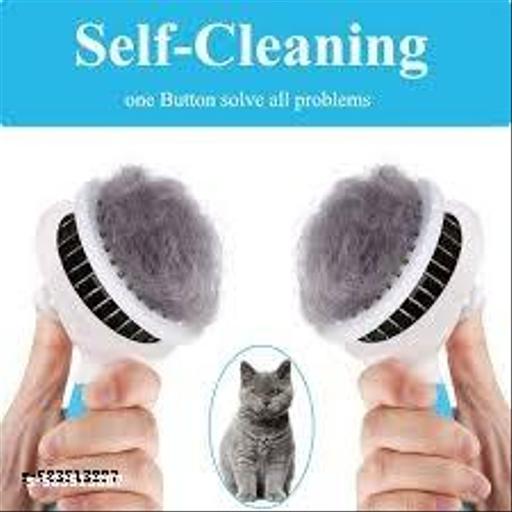 Premium Self-Cleaning Slicker Brush for Dogs & Cats – One-Click Hair Removal, Gentle De-Shedding & Grooming Comb for Long & Short Hair Pets – Ideal Dog Accessories & Cat Accessories - Easylife