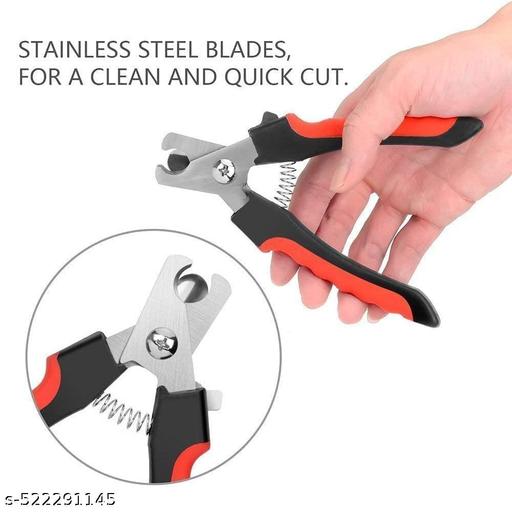 (Combo of 5) Imported Pet Slicker Brush + Hair Comb Double Side + Nail Clipper + Nail Grinder + Grooming Gloves Kit for All Pets Dog, Cat, Rabbit - Easylife