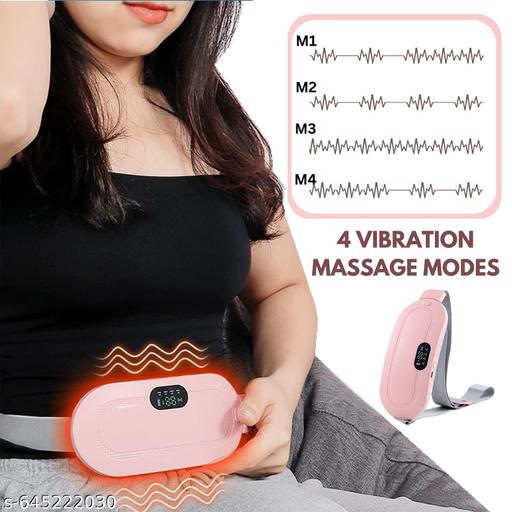 Portable Cordless Heating Pad for Menstrual Cramps Relief, Heating Pad for Stomach, 3-Speed Temperature Adjustment and 4-Speed Massage Modes, Back and Belly Heating Pad for Women - Easylife