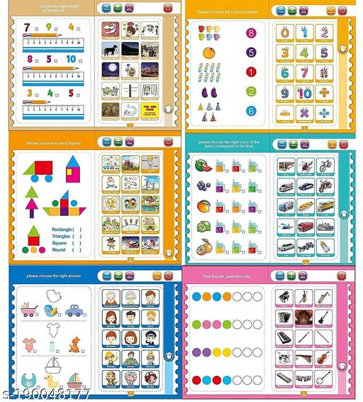 Kids Intelligence Book English Letters and Words Learning Sound Book Fun Educational Toys Activities with Numbers, Shapes, Animals Phonetic Learning ANG Pronunciation learning book for Toddlers - FAAMIXMART