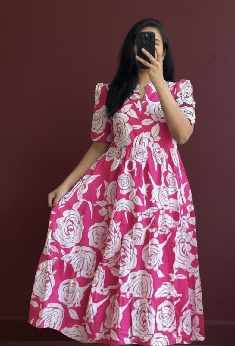 Zip On Front Long Anarkali Gown Kurti