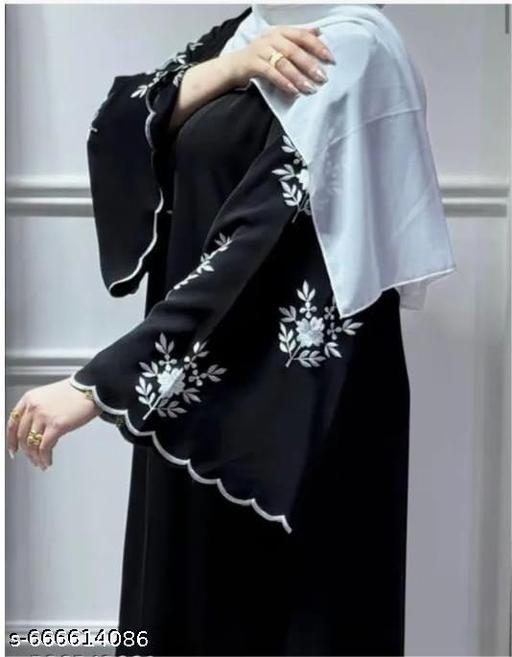 NEW EMBROIDERY SLEV ABAYA BURQA FOR WOMENS AND GIRLS  - Zeyoria
