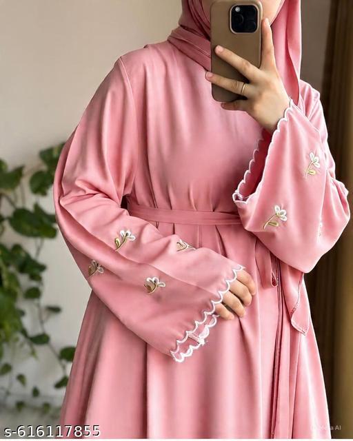 Abaya new arrival beautiful unique daliy wear party wear without shawl embroidery work burqa abaya no hijab new arrival dubai fancy unique designer burqa abaya - Zeyoria