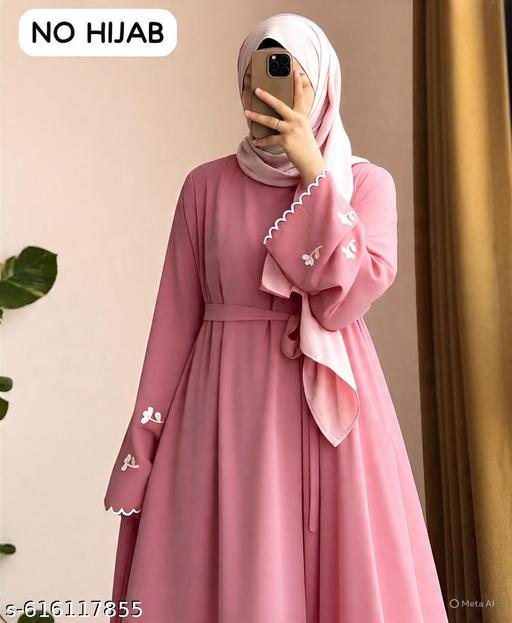 Abaya new arrival beautiful unique daliy wear party wear without shawl embroidery work burqa abaya no hijab new arrival dubai fancy unique designer burqa abaya - Zeyoria