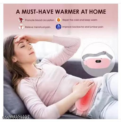 Period Cramp Relief Massager & Heating Pad for Period Cramps Portable Cordless Periods Cramps Relief Machine 3-Temp. & 3-Massage Mode Fast Heating Menstrual Period Pain Relief Device for Women. - HOME SHOPY
