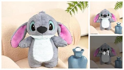 grey Bunny Hot Water Bag Plush Toy With Heating bag Cute Cartoon Design Soft Cover for Pain Relief Bunny Toy With Hot Bag Heating Bag For Kids Cramps Women Period Pain Relief