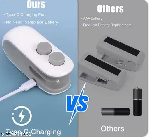 USB Rechargeable Mini Heat Sealer for Plastic Bags – Portable Food Packet Sealing Machine - HOME SHOPY