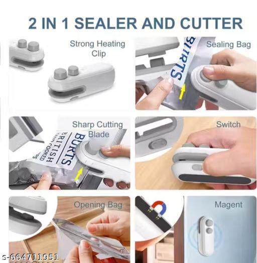 USB Rechargeable Mini Heat Sealer for Plastic Bags – Portable Food Packet Sealing Machine - HOME SHOPY