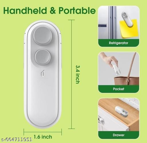 USB Rechargeable Mini Heat Sealer for Plastic Bags – Portable Food Packet Sealing Machine - HOME SHOPY