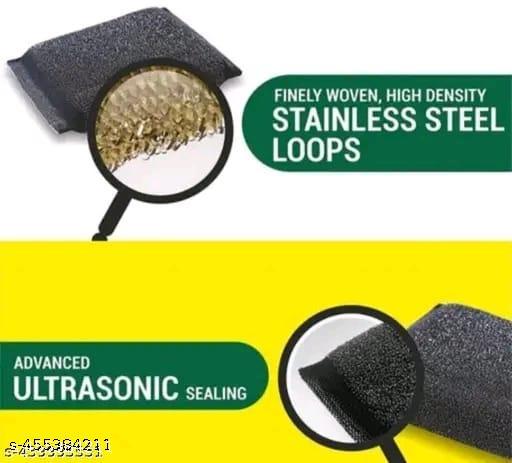 Steel scrub/ scrub/ utensils cleaner/foum scrub/ scratch less scrubber / black scruber / pack of 6 - HOME SHOPY