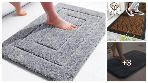 HOWNICE Doormat for Bedroom,Bathroom,Kitchen,Living Room,Home Entrance,Room Mats Foot Mats Floor mat,Main Door,Rugs,Non Slip Mats,Door Mate,Floor Mat,Soft,Fluffy Door Mat,Door Matt (Dabba Gold mat) OF