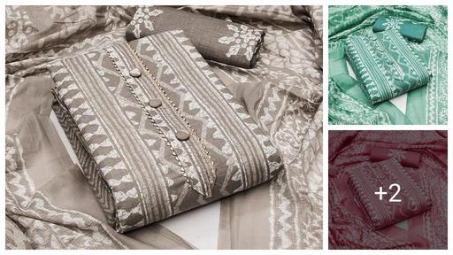 Women's Trendy Cotton Printed Unstitched Salwar Suit Material/Trending Suit