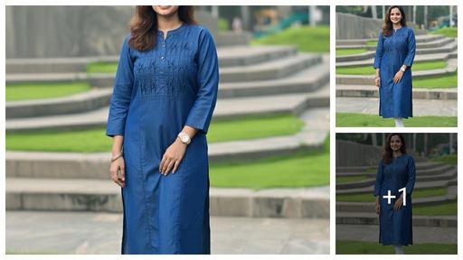 INDRANI GHOSH DENIM KURTI PATTERN