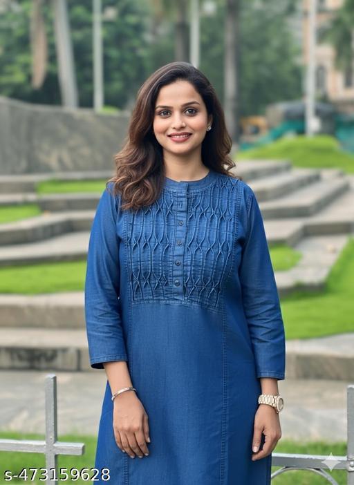 INDRANI GHOSH DENIM KURTI PATTERN - amamestyle