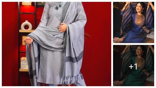 embroidered cotton kurti pant dupatta set||embroidered cotton kurta pant dupatta set||women kurti set||cotton kurti pant set||festive wear kurti set