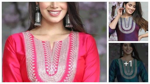 Straight Embroidered Kurta For Women