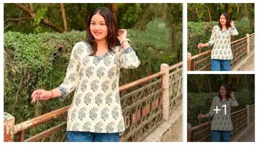 Printed Short Kurti for Women and Girls