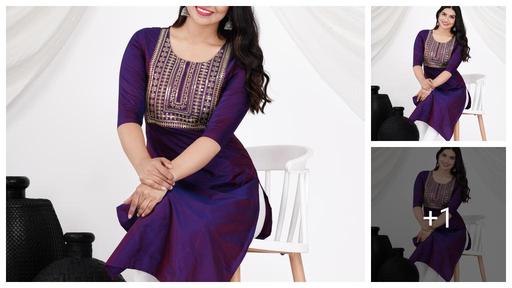 A_Line Straight Embroidered Kurta For Women