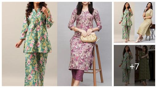 Combo of 2 Cotton Printed Kurta Sets for Women | Comfortable Daily Wear Ethnic Set