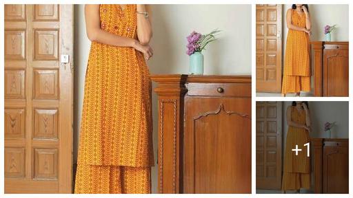 Women Rayon Printed Sleevless Mirror Work  Kurta Plazzos Set