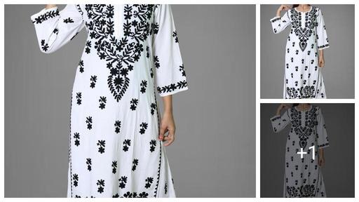 Womens  lucknowi chikankari kurta plazzo set