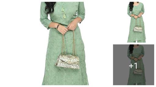 WOMEN EMBROIDERY KURTA WITH PLAZZOSS