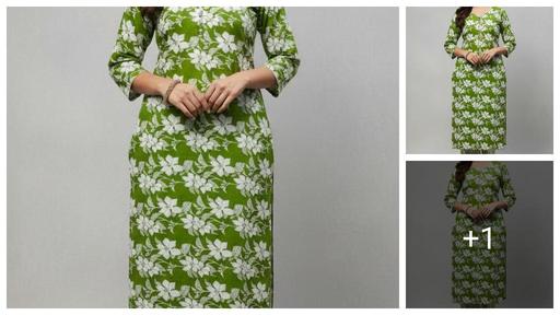 Cotton kurti set' | Green 
