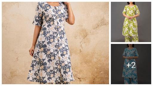 Printed Aline Kurta With Pants Set