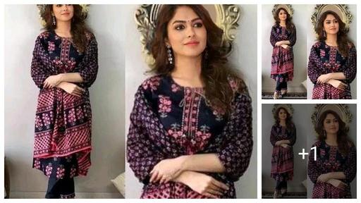 MOST BEAUTIFUL TRENDY DESIGNER DAILY WEAR OFFICE WEAR PARTY WEAR COMFORTABLE COTTON KURTA DUPATTA PANT SET BLACK ANGOOR DESIGN BIG SIZE LARGE SIZE 