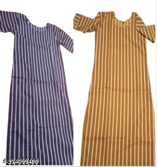 Polyster/Crepe fabric-Women's Regular Fit Aline Kurti Combo Pack Of 2 Pcs. - ARYAMI