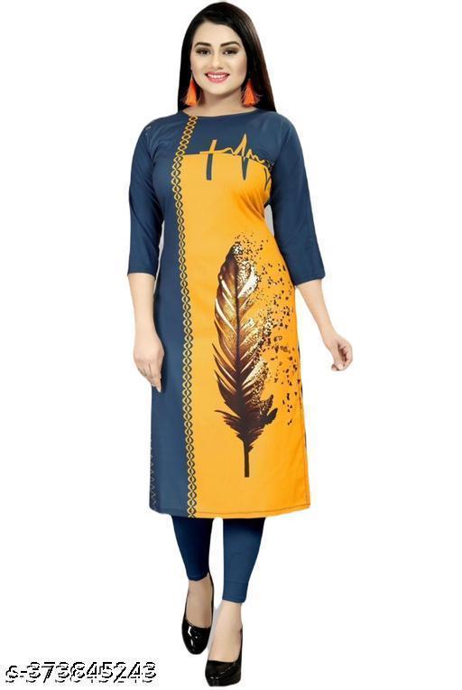 Polyster/Crepe fabric-Abhisarika Graceful Kurtis - ARYAMI