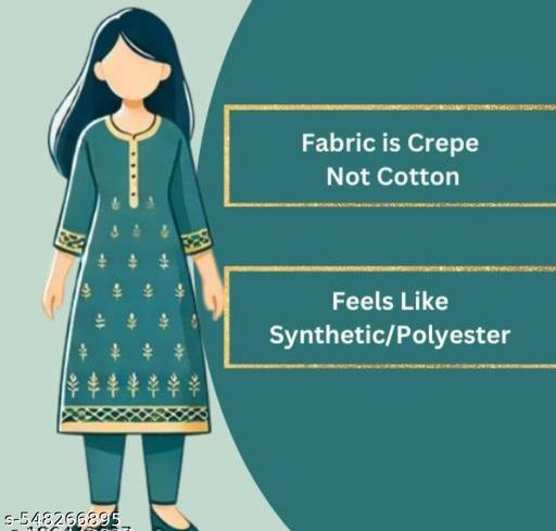 Polyster/Crepe fabric-Adrika Fashionable Kurtis - ARYAMI