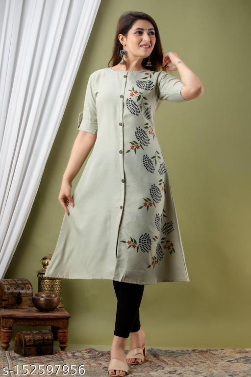 Fashionable Cotton Slub Dijital Print Anarkali Kurti For Women - ARYAMI