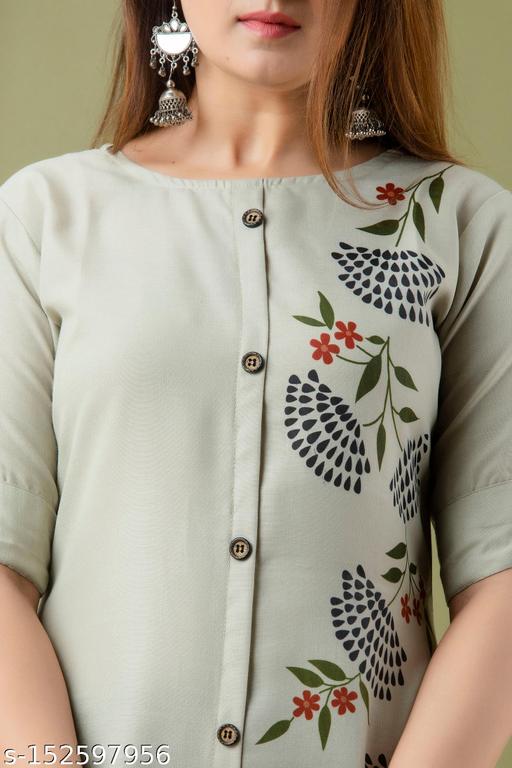 Fashionable Cotton Slub Dijital Print Anarkali Kurti For Women - ARYAMI