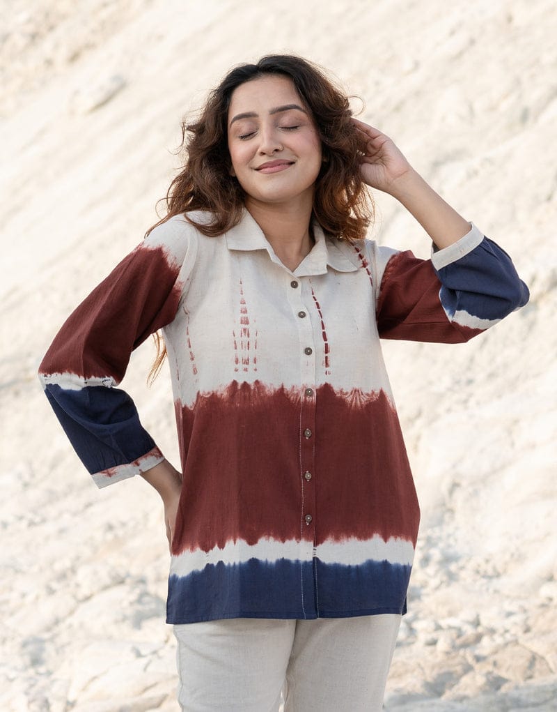 Premium﻿ handloom cotton flex tie- dye cord-set - Zeyoria