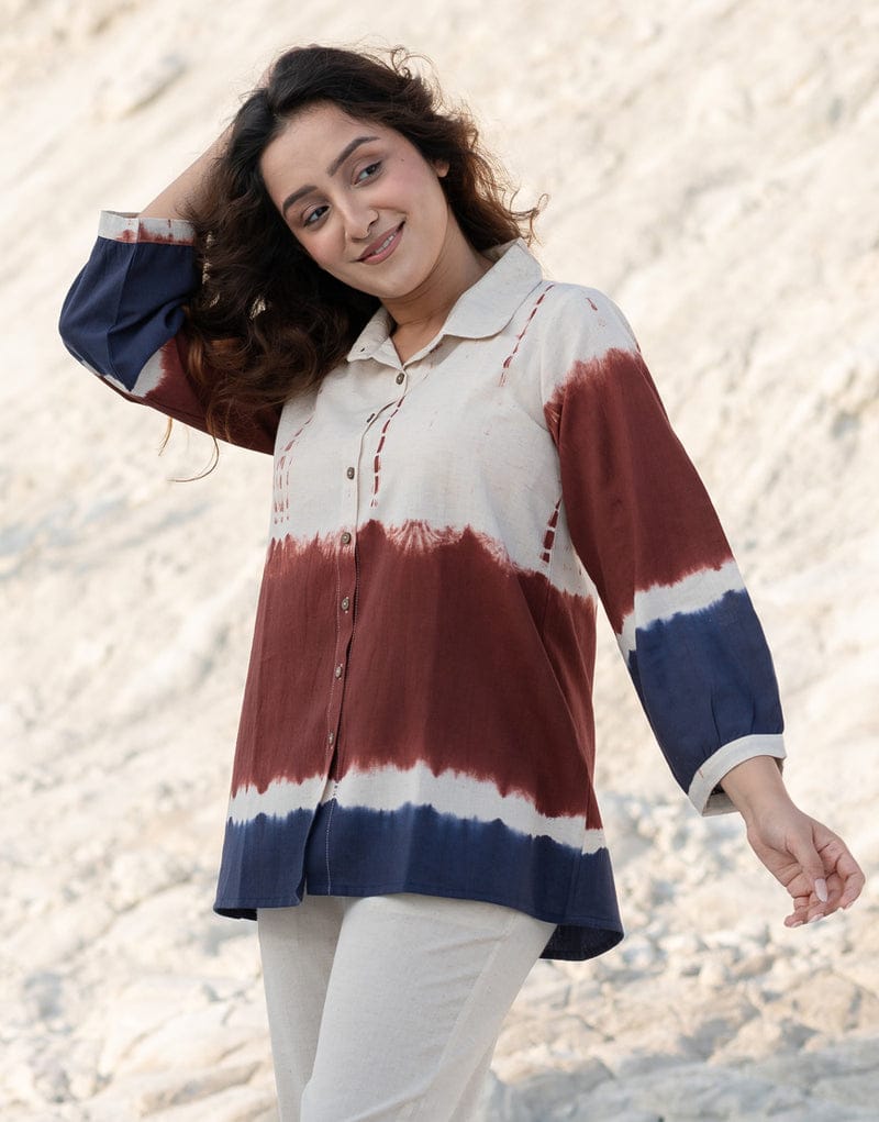 Premium﻿ handloom cotton flex tie- dye cord-set - Zeyoria