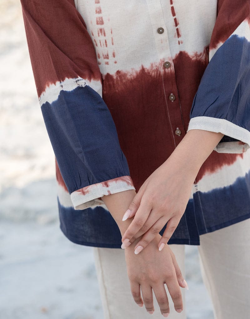 Premium﻿ handloom cotton flex tie- dye cord-set - Zeyoria