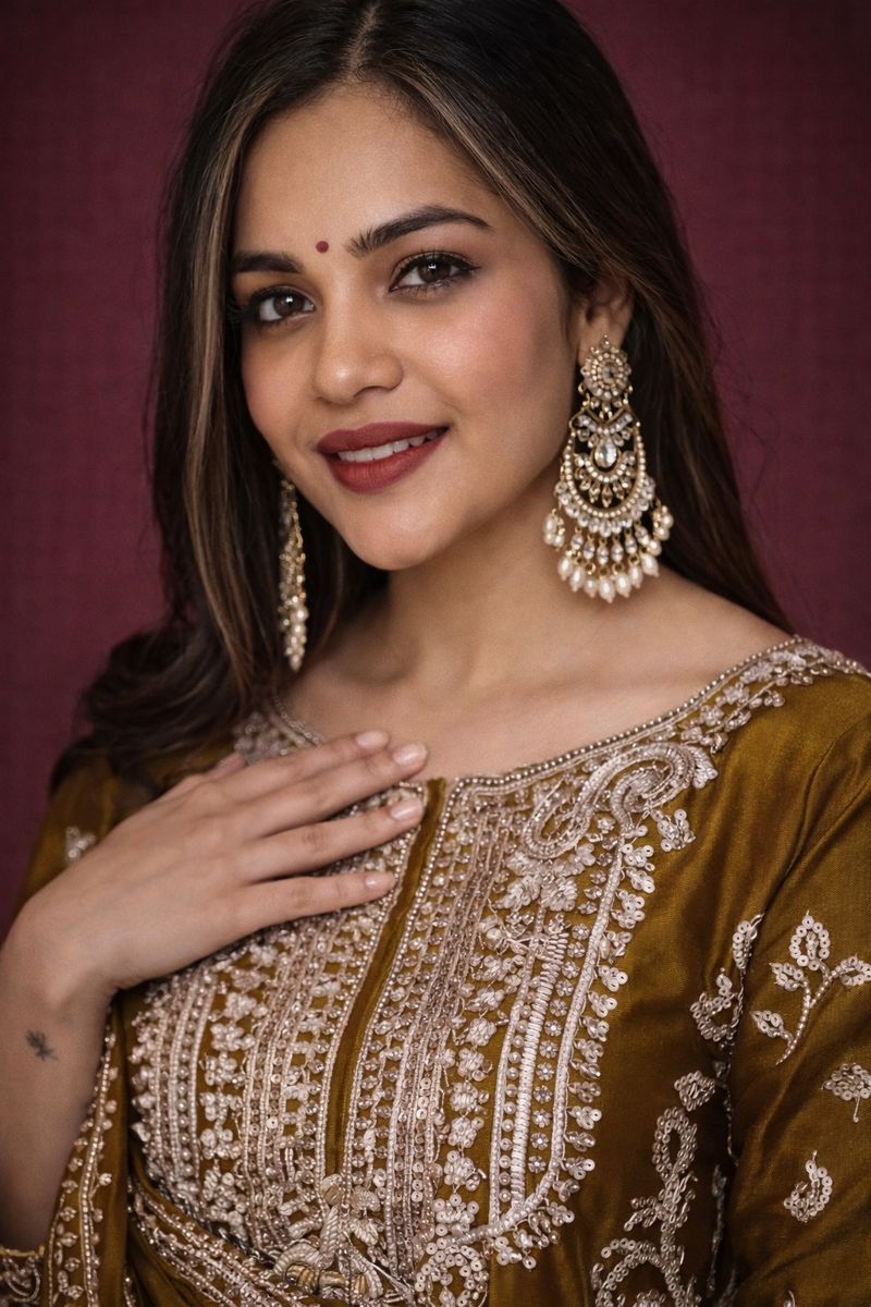 Embroidered Heavy Chinon Silk kurti with embroidered Palazzo and dupatta Set & Materials new designer havy embroidery work - Savéra collection